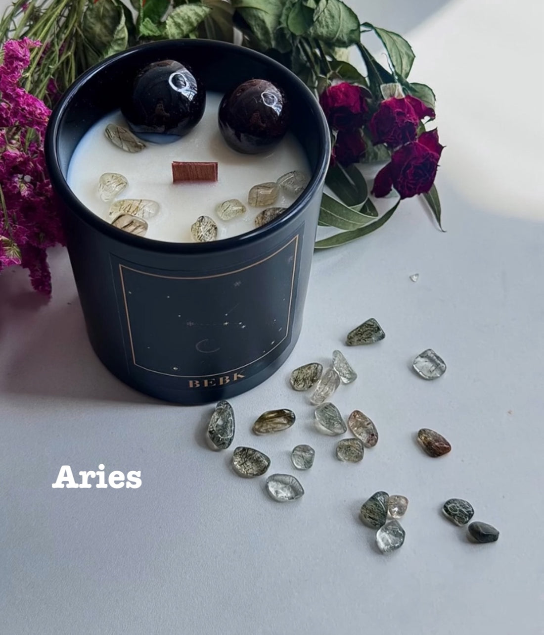 crystals for Aries candle