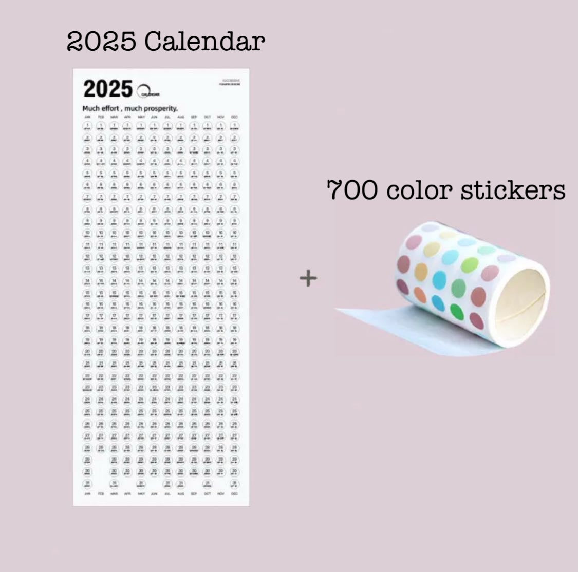 2025 Calendar Habit Tracking 365 Days